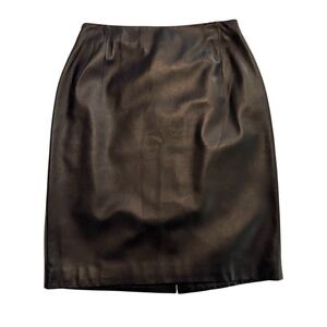 Plein Air Black Knee-Length Pencil Skirt